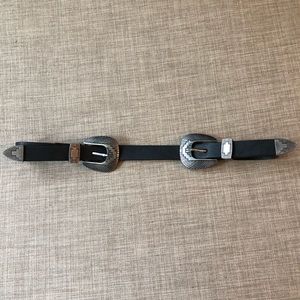 Double Buckle Western Belt